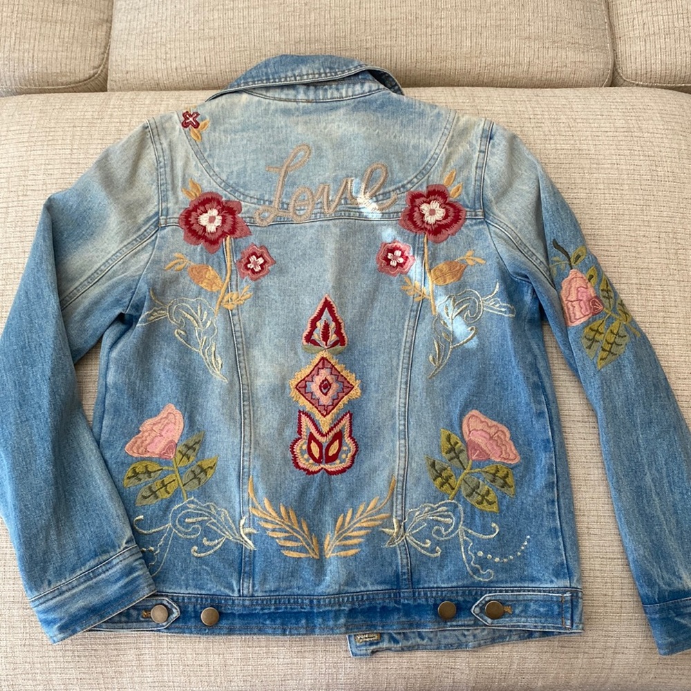 Embroidered jean jacket